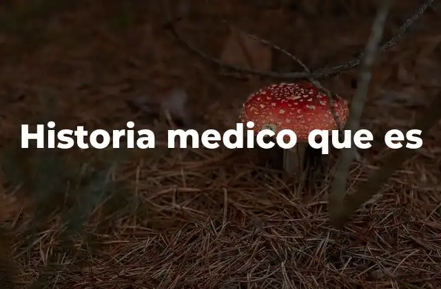 Historia Medico que es