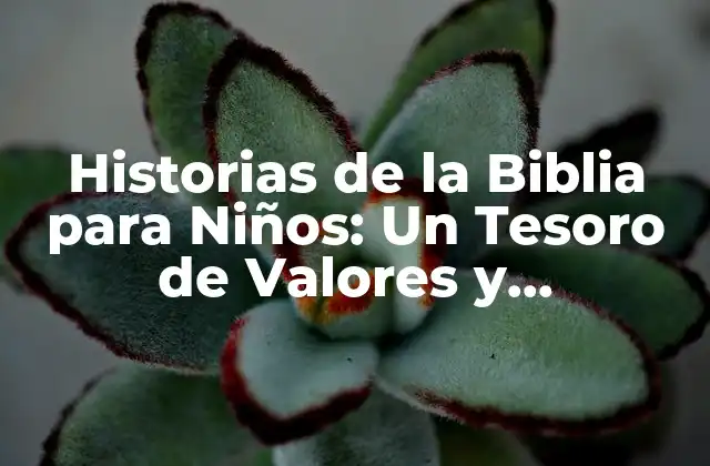 Historias de la Biblia para Niños: un Tesoro de Valores y Enseñanzas