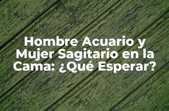 Hombre Acuario y Mujer Sagitario en la Cama: ¿qué Esperar?