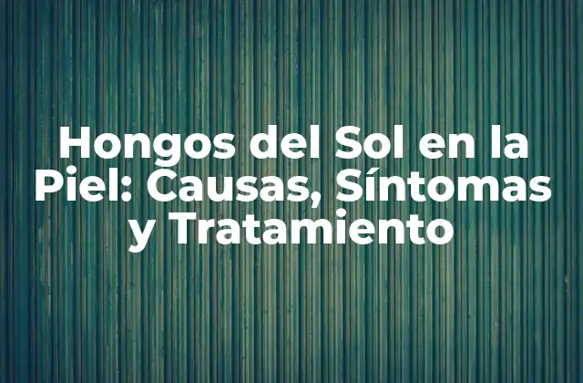 Hongos Del Sol en la Piel: Causas, Síntomas y Tratamiento 2 ¿Qué son los Hongos del Sol en la Piel?