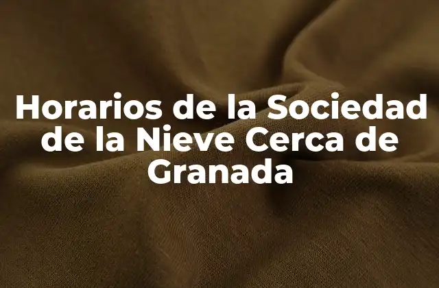 Horarios de Apertura de la Sociedad de la Nieve