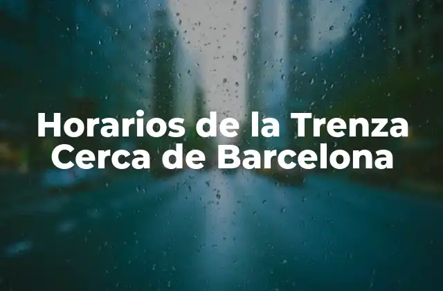 Horarios de la Trenza Cerca de Barcelona