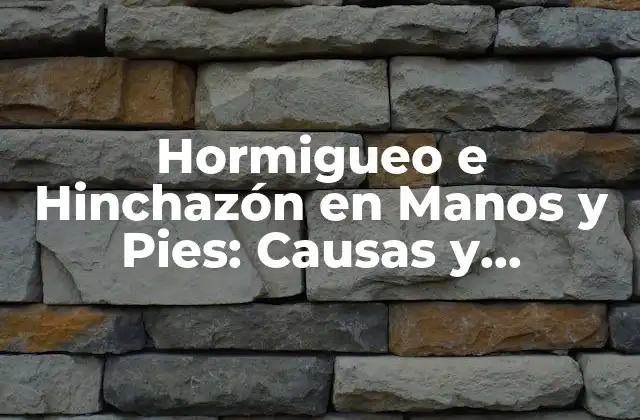 Hormigueo e Hinchazón en Manos y Pies: Causas y Tratamientos