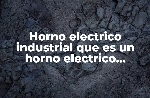 Horno Electrico Industrial que es un Horno Electrico Industrial