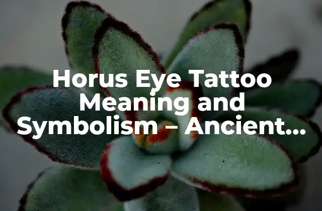 The History of the Horus Eye Symbol