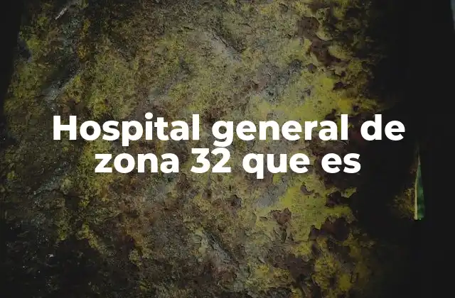Hospital General de Zona 32 que es