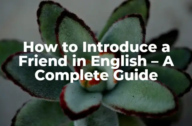 How To Introduce a Friend In English – a Complete Guide