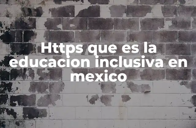 Https que es la Educacion Inclusiva en Mexico 2 El papel de las instituciones en la educación inclusiva