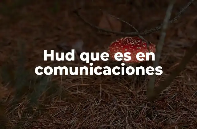 Hud que es en Comunicaciones