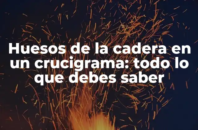 Huesos de la Cadera en un Crucigrama: Todo Lo que Debes Saber