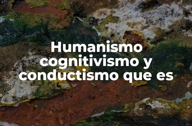 Humanismo Cognitivismo y Conductismo que es