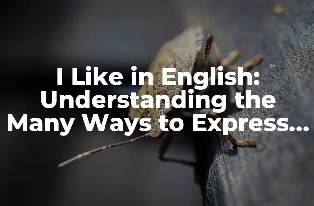 I Like In English: Understanding The Many Ways To Express Affection