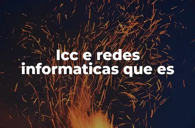 Icc e Redes Informaticas que es