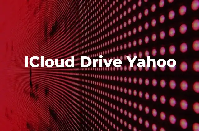 Icloud Drive Yahoo