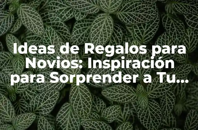 Ideas de Regalos para Novios: Inspiración para Sorprender a Tu Pareja