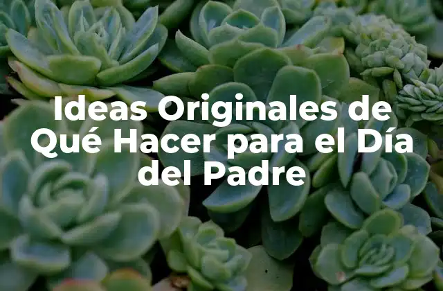 Ideas Originales de Qué Hacer para el Día Del Padre