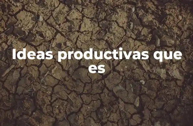 Ideas Productivas que es