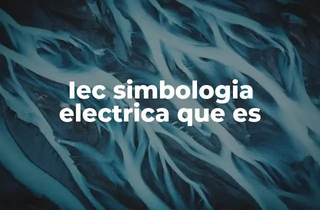 Iec Simbologia Electrica que es