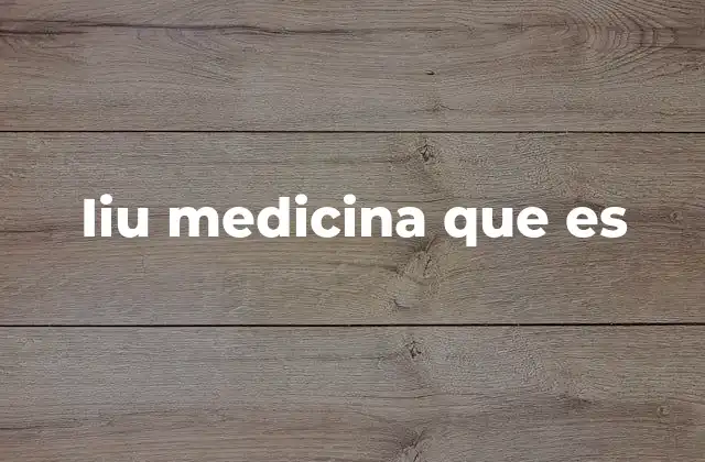 Iiu Medicina que es