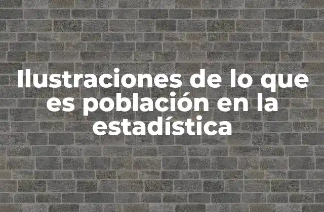 Ilustraciones de Lo que es Población en la Estadística