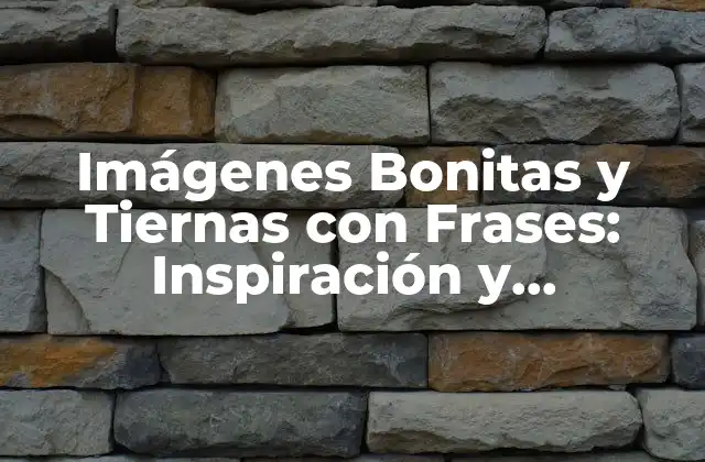 Imágenes Bonitas y Tiernas con Frases: Inspiración y Sentimiento