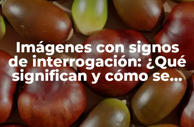Imágenes con Signos de Interrogación: ¿qué Significan y Cómo Se Utilizan?