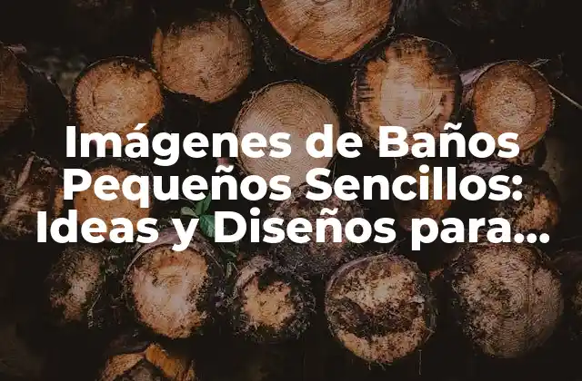 Imágenes de Baños Pequeños Sencillos: Ideas y Diseños para Espacios Intimos