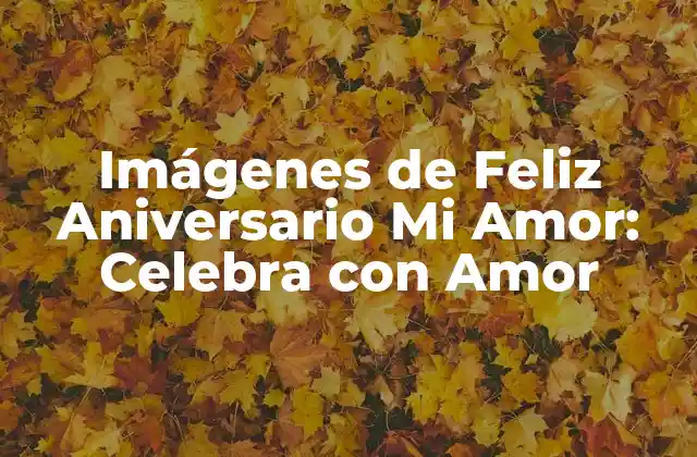 Imágenes de Feliz Aniversario Mi Amor: Celebra con Amor