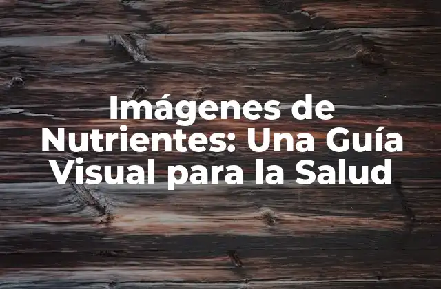 Imágenes de Nutrientes: una Guía Visual para la Salud