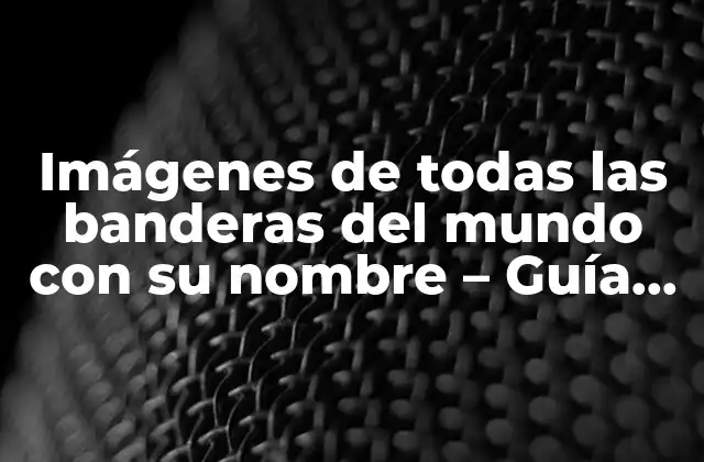 Imágenes de Todas las Banderas Del Mundo con Su Nombre – Guía Completa