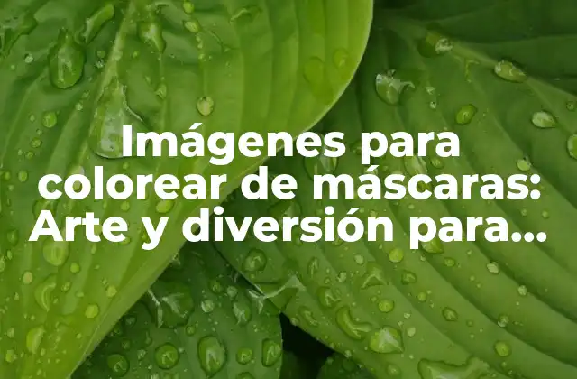 Imágenes para Colorear de Máscaras: Arte y Diversión para Todos