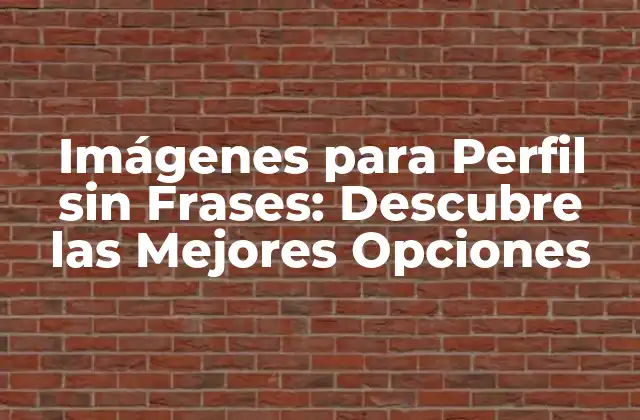Imágenes para Perfil sin Frases: Descubre las Mejores Opciones
