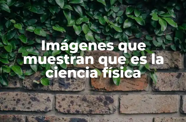 Imágenes que Muestran que es la Ciencia Física