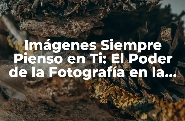 Imágenes Siempre Pienso en Ti: el Poder de la Fotografía en la Memoria y la Emoción