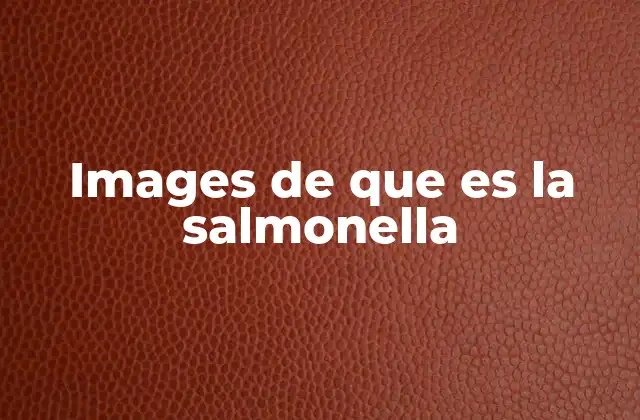 Images de que es la Salmonella