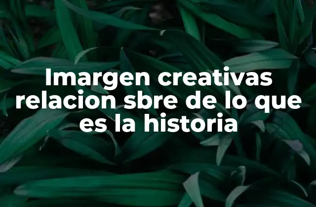 Imargen Creativas Relacion Sbre de Lo que es la Historia