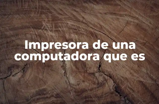 Impresora de una Computadora que es