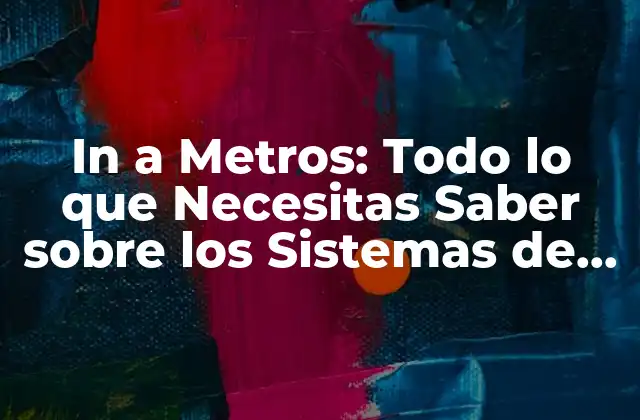 In a Metros: Todo Lo que Necesitas Saber sobre los Sistemas de Transporte Urbano
