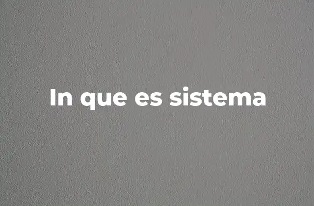 In que es Sistema