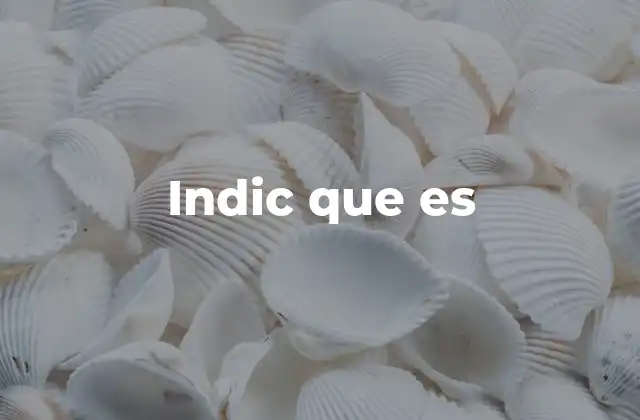Indic que es