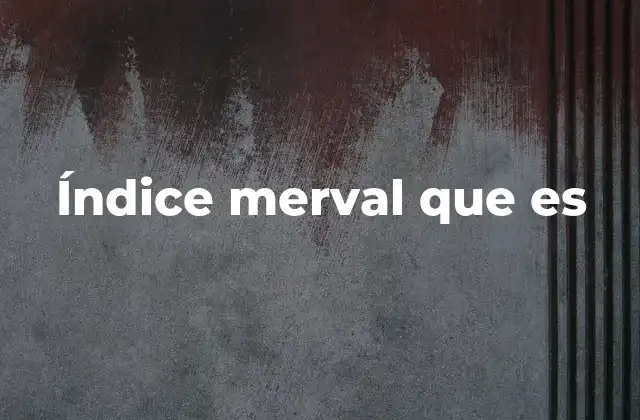 Índice Merval que es