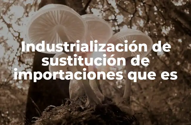 Industrialización de Sustitución de Importaciones que es