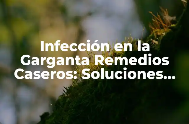 Infección en la Garganta Remedios Caseros: Soluciones Naturales para Aliviar el Dolor
