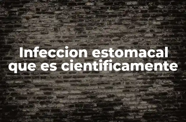 Infeccion Estomacal que es Cientificamente