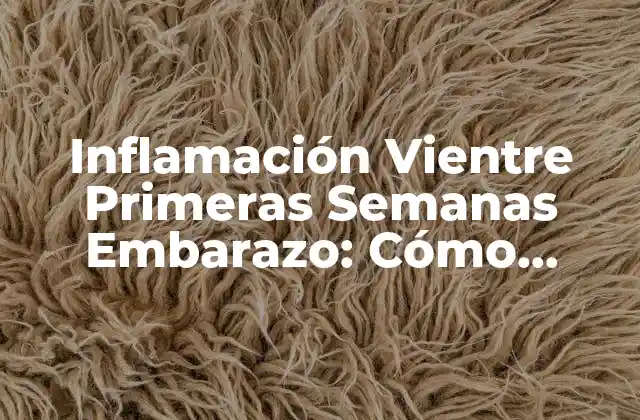 Inflamación Vientre Primeras Semanas Embarazo: Cómo Aliviar el Malestar