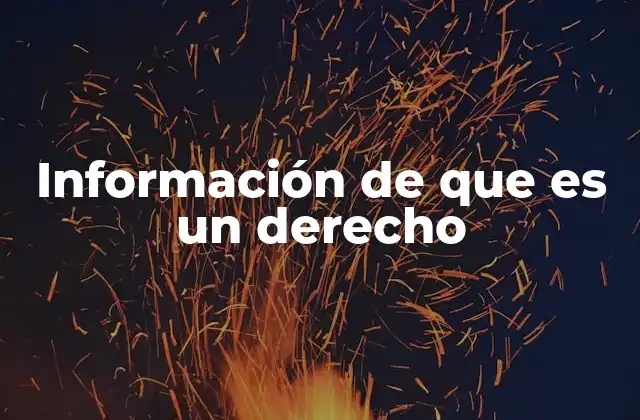 Información de que es un Derecho