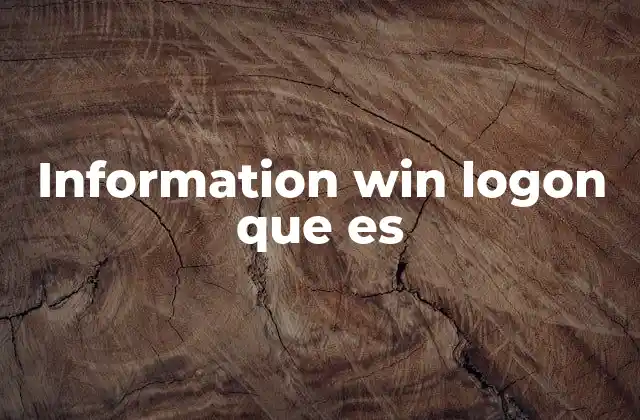 Information Win Logon que es