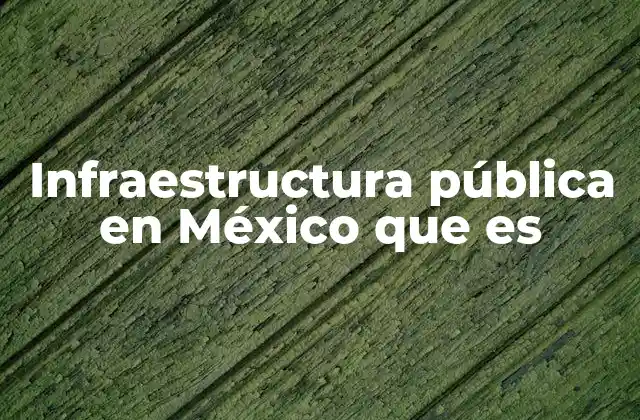Infraestructura Pública en México que es