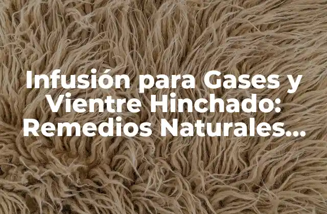 Infusión para Gases y Vientre Hinchado: Remedios Naturales para Aliviar el Malestar