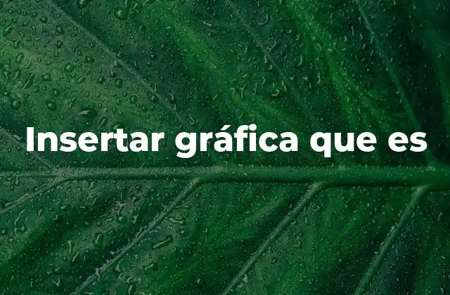 Insertar Gráfica que es